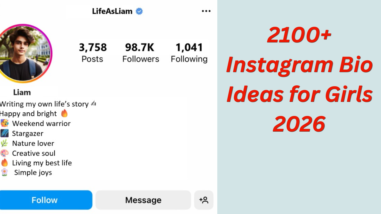 2100+ Instagram Bio Ideas for Girls 2026